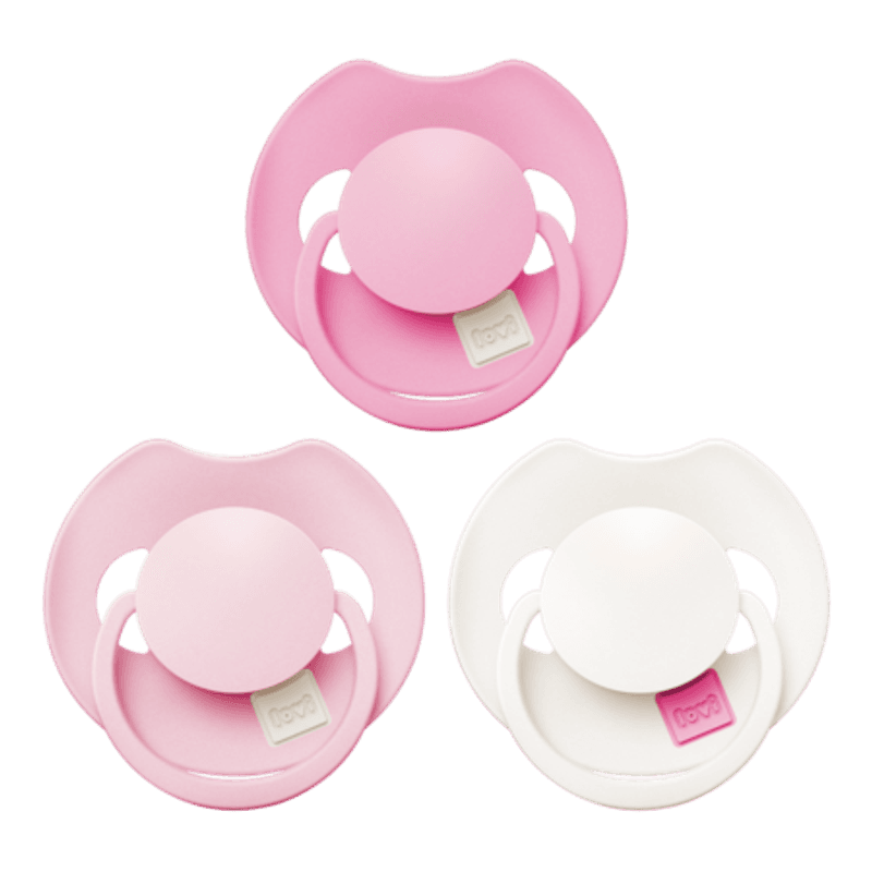 LOVI Prime Silicone Dynamic Soother 6-18m, 3stk, Peony Pink