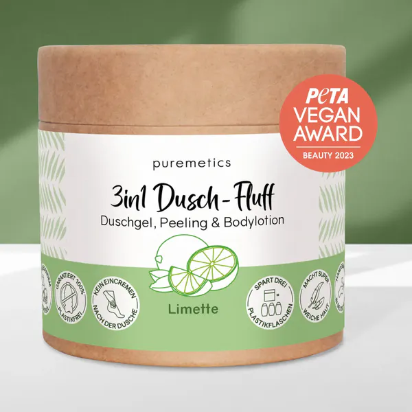 Hovedbilde Puremetics 3-i-1 Dusch-Fluff dusjsåpe «lime»