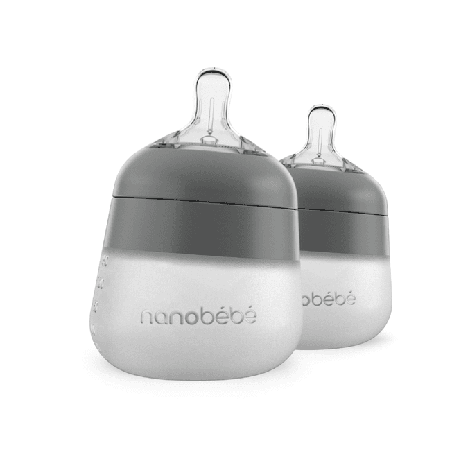 Hovedbilde Nanobébé Flexy Silikontåteflaske (myk) - Grey 150 ...