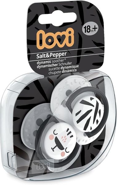 Hovedbilde LOVI Silicone Dynamic Soother 0-6m, 2stk, Salt & ...