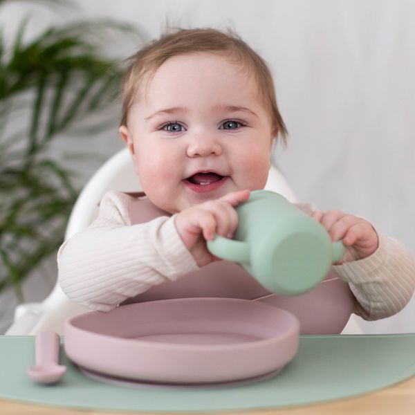 Hovedbilde Summerville Organic Tallerken og skje i silikon, ...