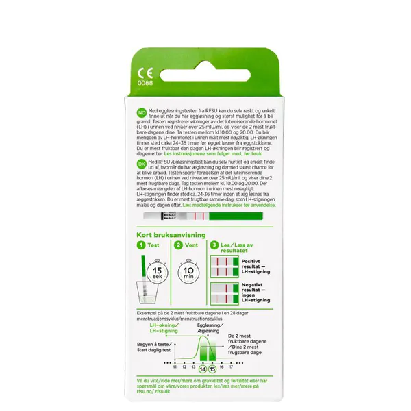 Hovedbilde Rfsu eggløsningstester strimmel, 14stk