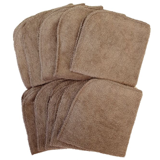 Hovedbilde Summerville Organic vaskekluter, 10pk, Brun