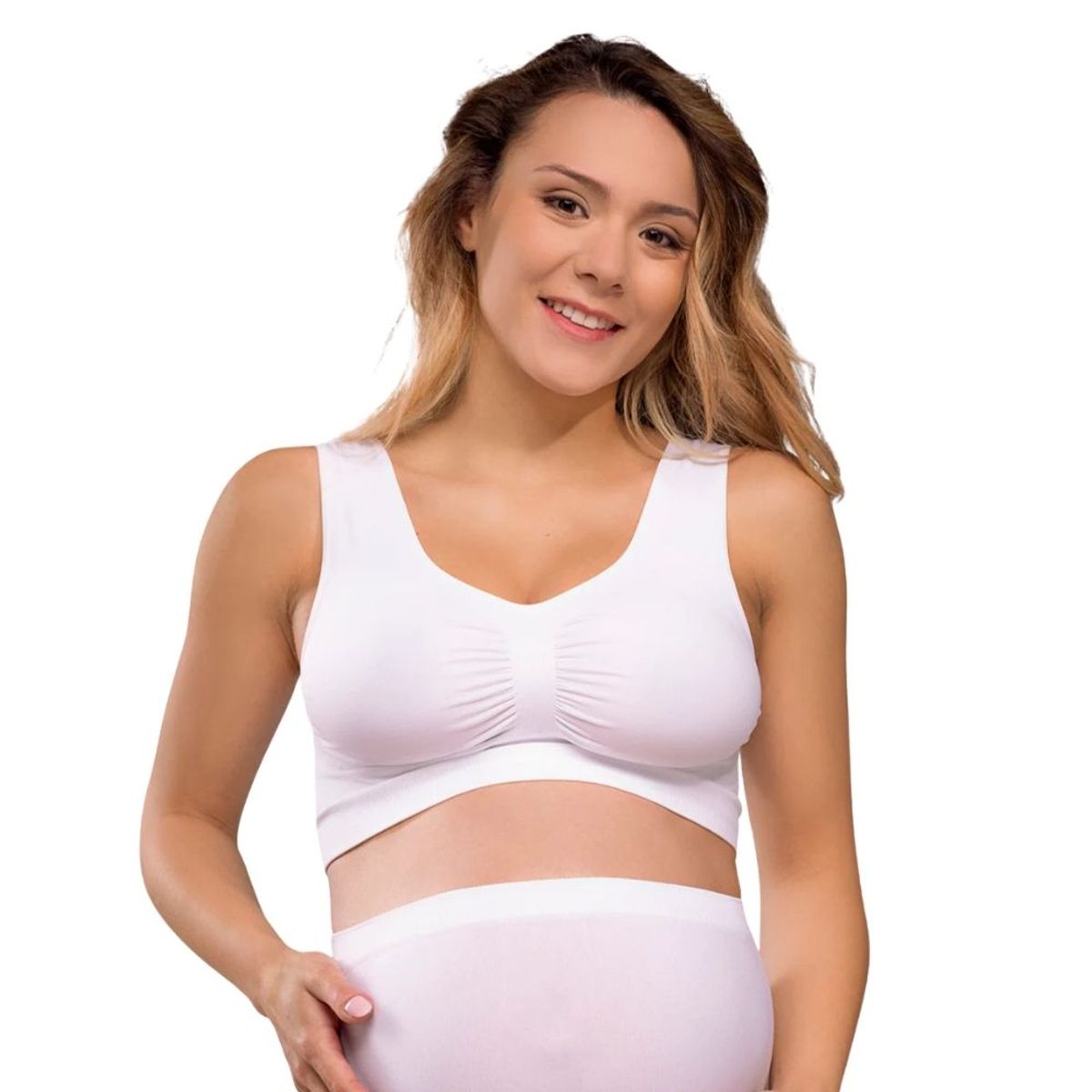 Carriwell Seamless Maternity AmmeBH, hvit