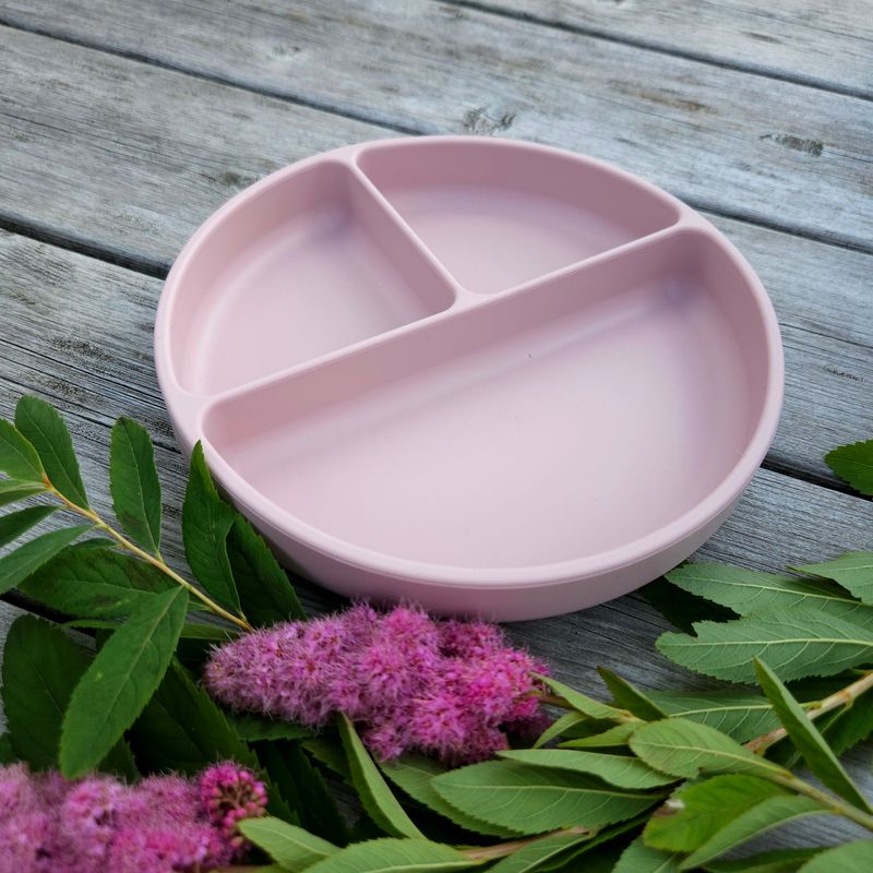 Summerville Organic Tallerken delt silikon, pale mauve