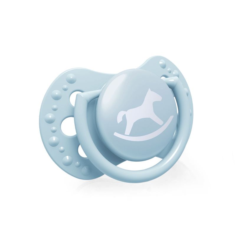 LOVI MiniSoother 0-2m, 2stk, Baby Shower Blue