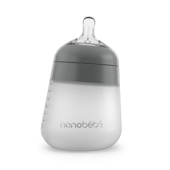 Hovedbilde Nanobébé Flexy Silikontåteflaske (myk) - Grey 270 ...