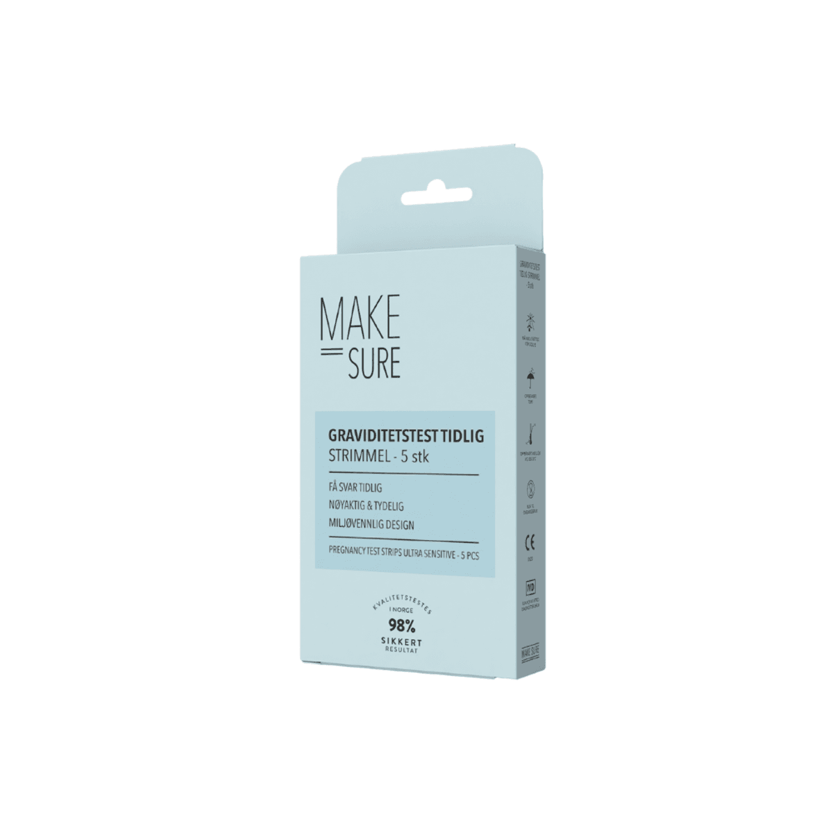 Make Sure Graviditetstest tidlig strimmel - 5pk